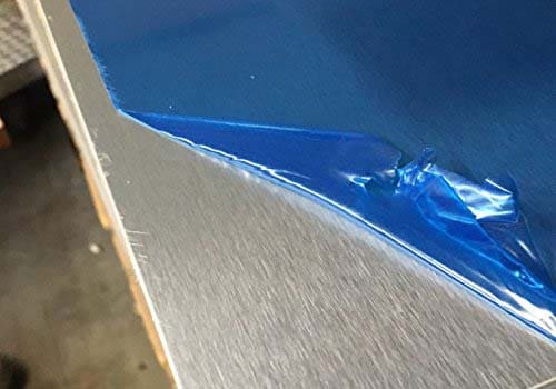 4hoja de aluminio cepillado x8 con película azul
