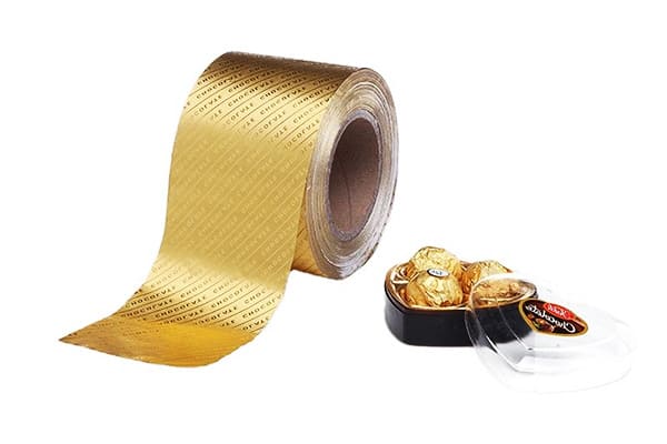 Composite gold aluminum foil for chocolate