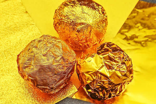 Gold aluminum foil for chocolate packaging