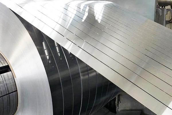 Slitting of aluminum strip
